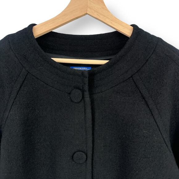 Pendleton 100% Merino Wool Coat Womens Sz Large Black - Picture 2 of 6